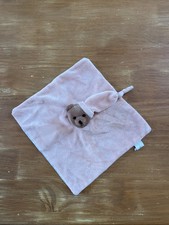 0/Doudou KIMBALOO La Halle Ours Plat Rose Carré Yeux Dormeur Bonnet