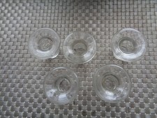 Lot de 5 encriers d'école en verre 1950, T. Y Paris.