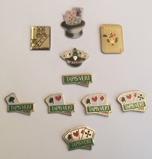 Lot 10 Pin's Cartes Cards Bridge Tapis Clubs Diamonds Hearts Spades 