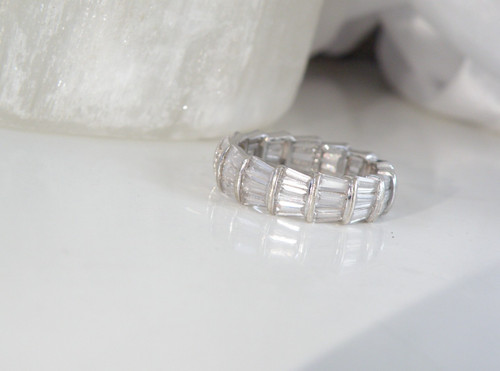 Sterling silver 925 baguette - silver,