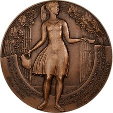 France, Médaille, Chanson de Louis Bousquet, 1968, MDP, Bronze, Andrei, SS+