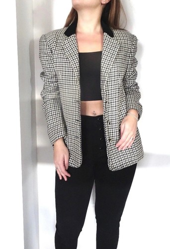 Veste vintage pied poule - veste,