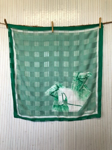Foulard carré vert - foulard,