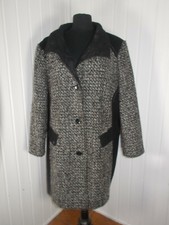 Veste manteau boutons noir