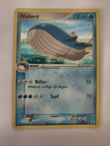 Carte pokémon wailord rubis - carte,