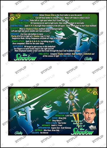 Bally the shadow 1994 cartes - shadow,