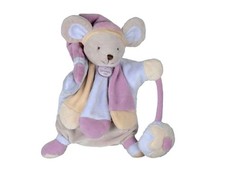 Doudou et Compagnie Marionnette Souris rose poudré rose DC2385 Marios Collector