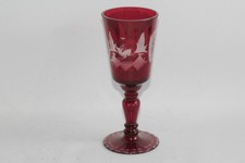 Verre cristal Bohème rouge