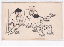 RUGBY: gabard, carte dessinée - très bon état