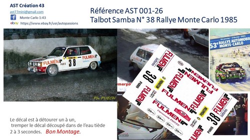 New decal talbot samba - new, 43
