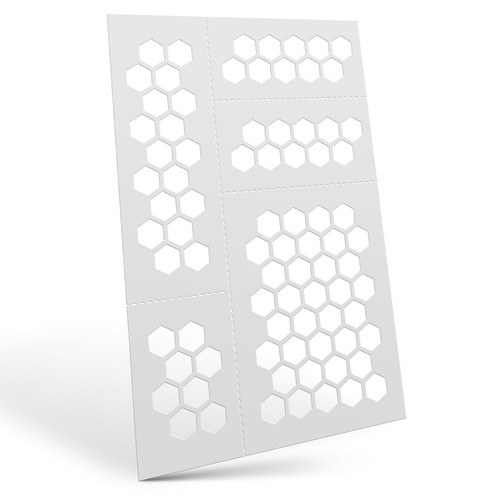 Pochoirs flexibles hexagons - flexibles,