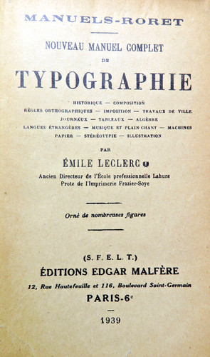 TYPOGRAPHIE/MANUEL