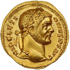 Dioclétien, Aureus, 293-294, Trèves, Or, NGC, Ch AU 5/5-4/5, RIC:15