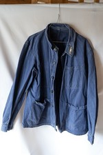 Vêtement veste de travail école scolaire ancienne bleue