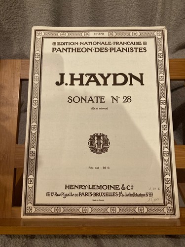 Haydn sonate pour - haydn, n°28