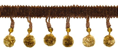 Perlé gland garniture frange - perlé,
