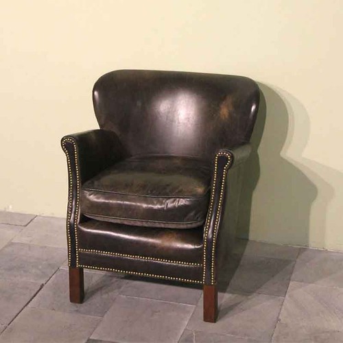Fauteuil club vintage cuir - club,