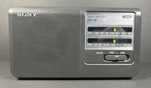 Sony icf portable am - icf-38, fm/am