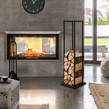 Range bûches vertical acier