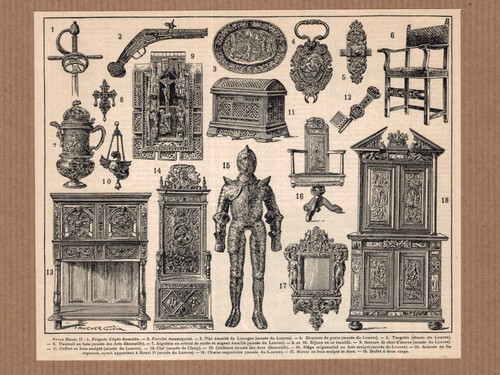 Lithographie ancienne style - lithographie,