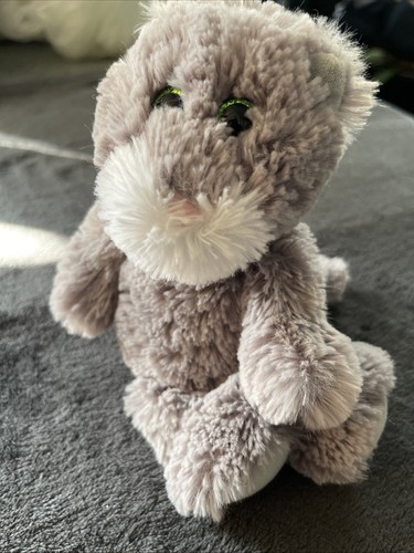 Doudou peluche chat gris blanc - doudou,