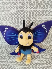 Peluche papillon jaune beige bleu mauve Unbeelievables 25 cm