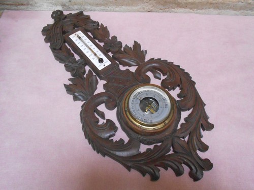 Ancien baromètre bois - baromètre,