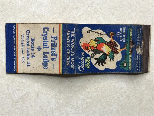 Bf73 matchbook cover fritzel - matchbook,