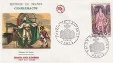 Enveloppe 1er jour Histoire de France Charlemagne 1966 FDC 2