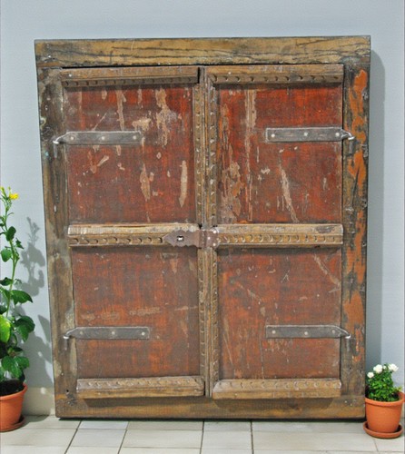Ancien bois mural - ancien, en
