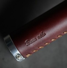 paire de poignées cuir tanné