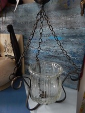 Lustre en verre attribué à Barovier et Toso monté sur fer forgé