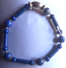 bijou bracelet marseillais lapis-lazuli boule argent massif 925