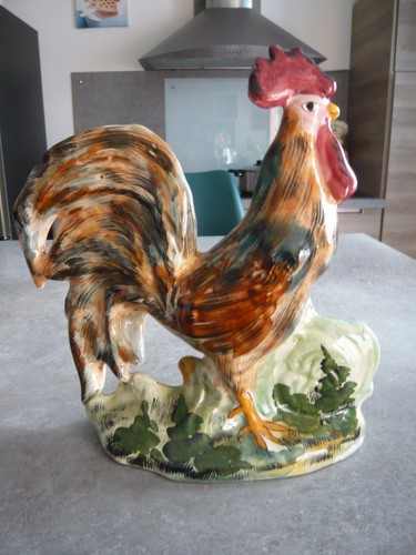 Ancien coq ceramique - coq, en
