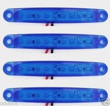 4 x 9 Leds Bleu Côté 12V