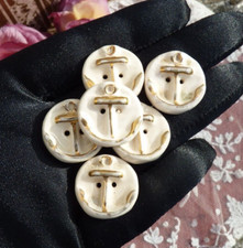 Lot anciens boutons - 7, décor