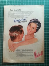 684 PUBLICITE ANCIENNE 1950 Brillantine Vitapointe Vitabrill
