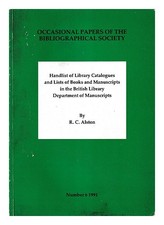 Alston, R. C.Handlist De