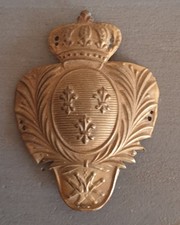 FRONTON DE CASQUE de cuirassier ou de dragon, Restauration.