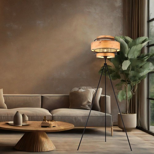 Lampadaire plafonnier bois - lampadaire, en