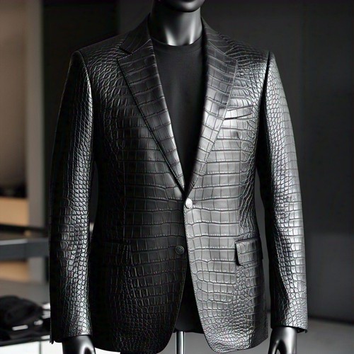 Blazer cuir noir - en,
