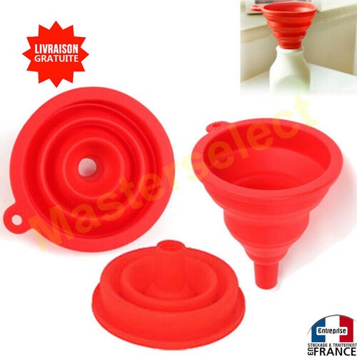 Entonnoir pliable silicone - entonnoir,