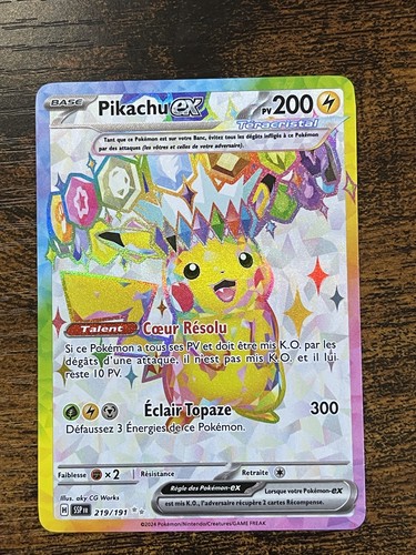 Carte pokemon pikachu 219 191 - carte, 219/191