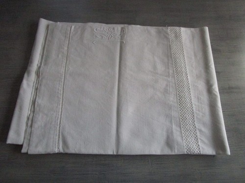 Drap ancien coton 300x220cm - drap, coton:300x220cm