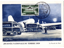 1196 + FDC   CARTE  1er JOUR    JOURNEE  DU  TIMBRE 1959   FIRMINY