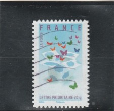 L397 FRANCE AUTOADHESIF Y&T  N° 129 de 2007 " 4082 Papillons " oblitéré