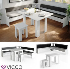 Ensemble table et bancs en angle Vicco Roman, banc de cuisine, banc en angle
