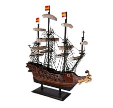 Modèle De Galion Espagnol Années 1700 1800 Bateau En Métal Navire Ancien À Voile