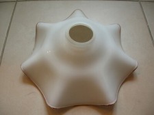 Ancien abat jour suspente plafonnier luminaire lampe en verre de 27 cm 