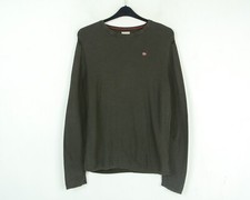 NAPAPIJRI Homme M Pull Pullover Sweat En Coton Tricot Col Rond Sweatshirt Khaki